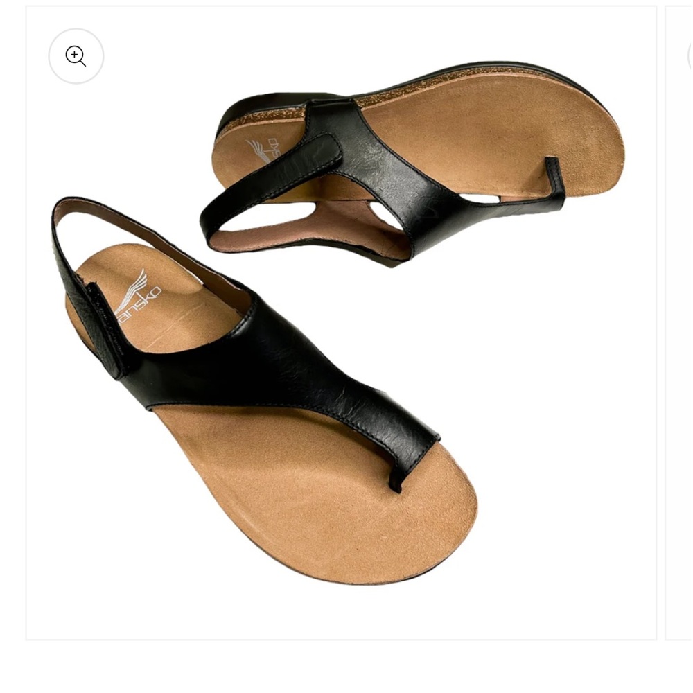 Dansko Reece Women's Sandals, Black Waxy Burnished size 43